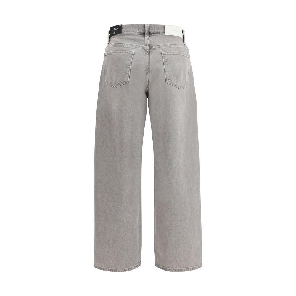 Jeans 7FOR in cotone grigio vestibilità rilassata