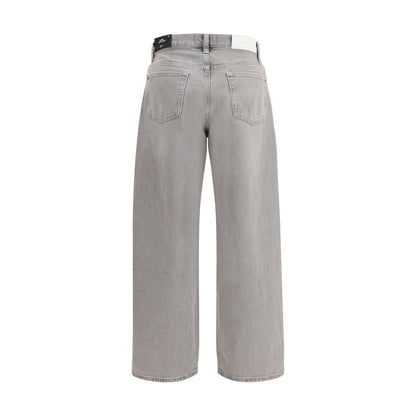 Jeans 7FOR in cotone grigio vestibilità rilassata