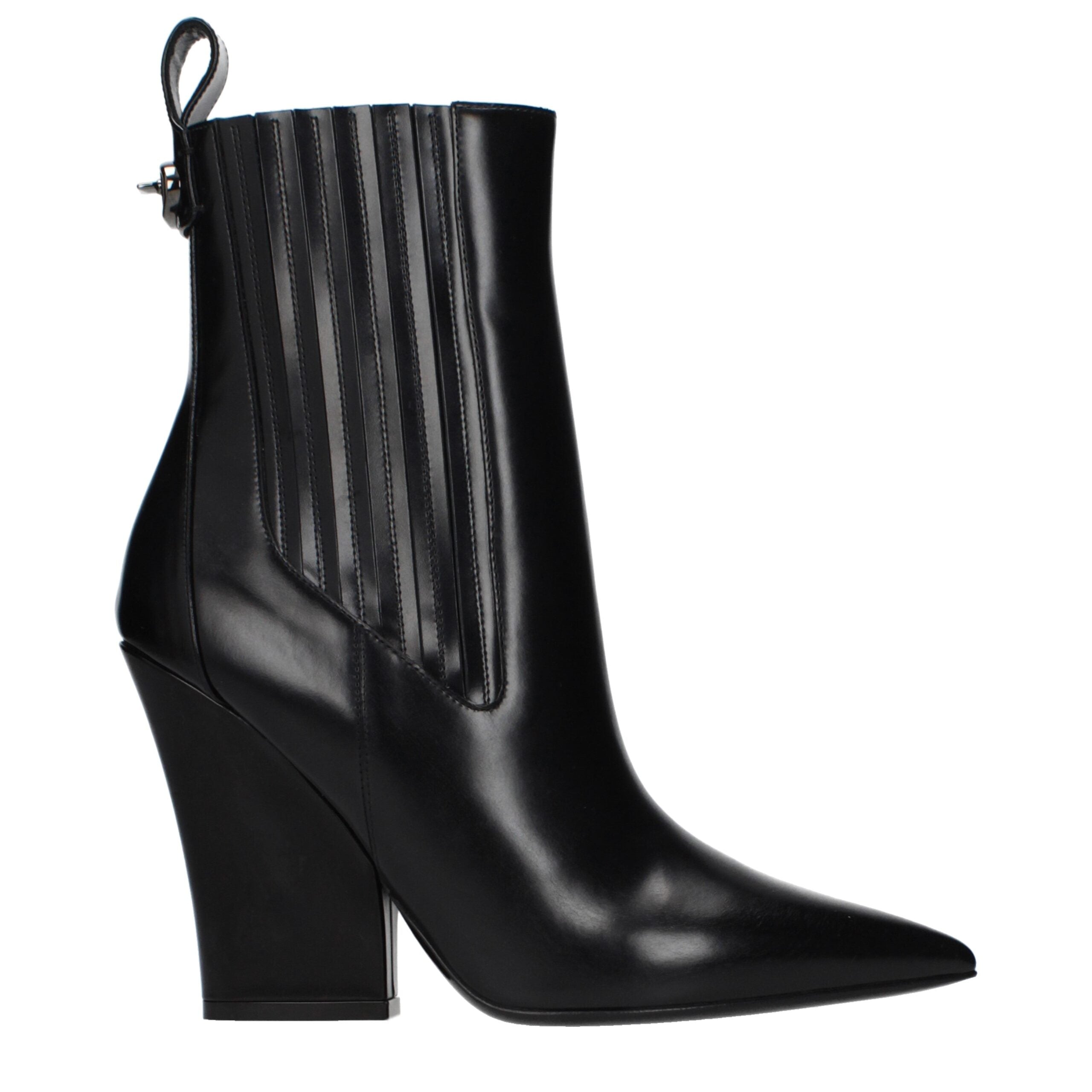 Bottines en cuir noir Valentino Garavani