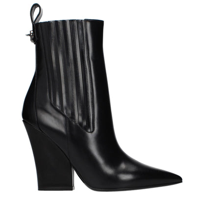 Stivaletti in pelle nera Valentino Garavani