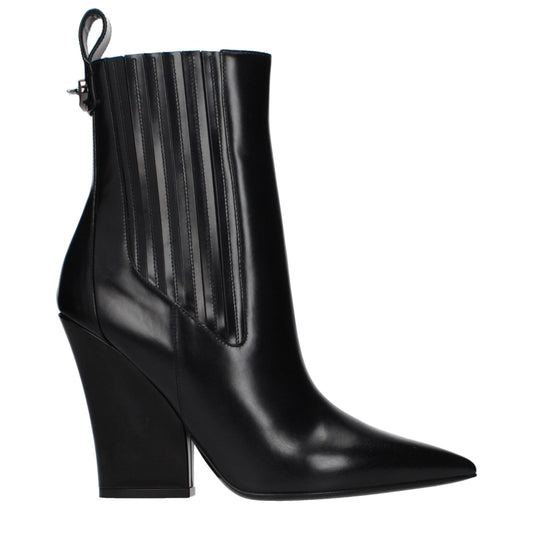 Stivaletti in pelle nera Valentino Garavani