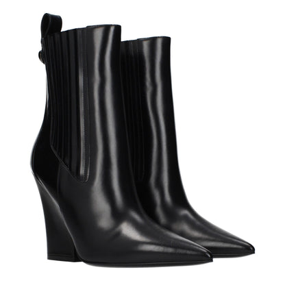 Stivaletti in pelle nera Valentino Garavani