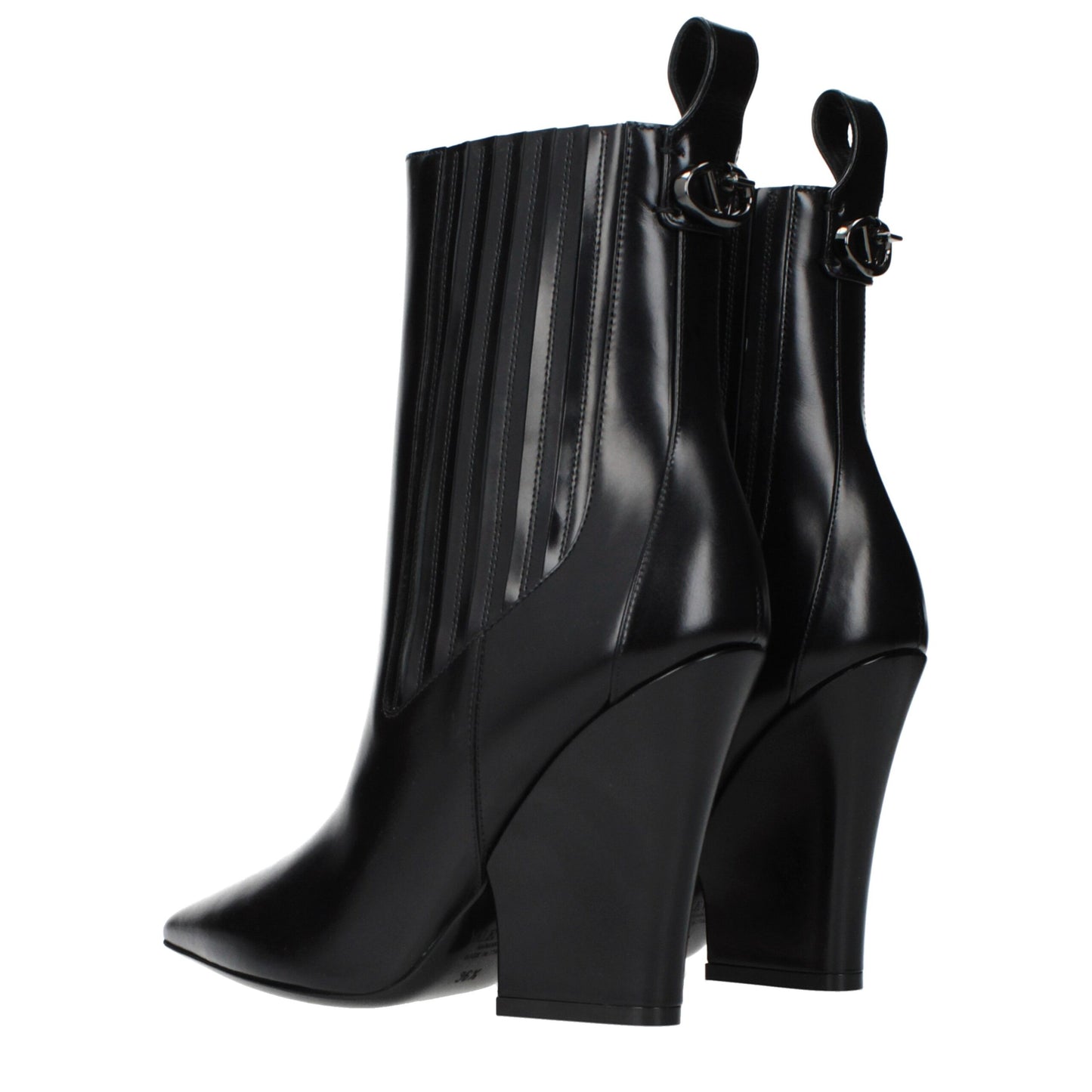 Stivaletti in pelle nera Valentino Garavani