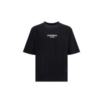 T-shirt nera in cotone Dsquared²