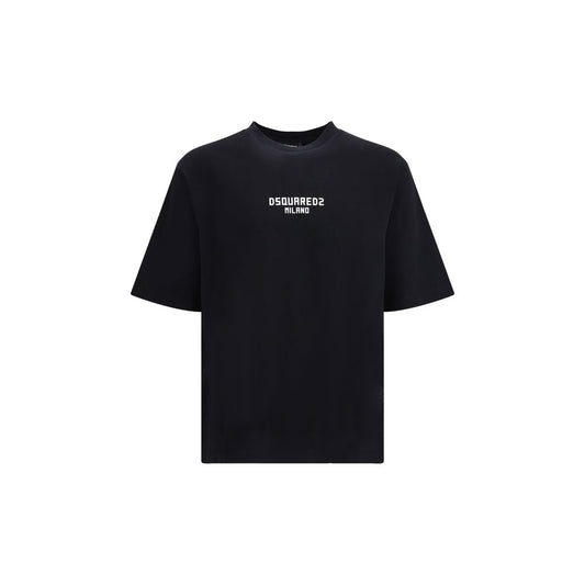 T-shirt nera in cotone Dsquared²