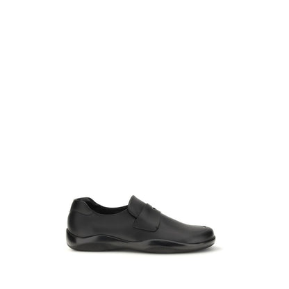 Mocassini slip-on Prada Bos Taurus in pelle di vitello nera