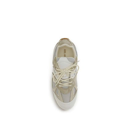 Sneakers basse Bos Taurus in pelle di vitello beige di Axel Arigato