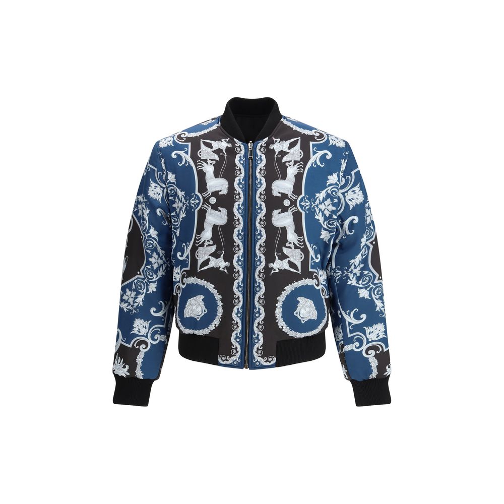 Bomber Versace in poliammide nero