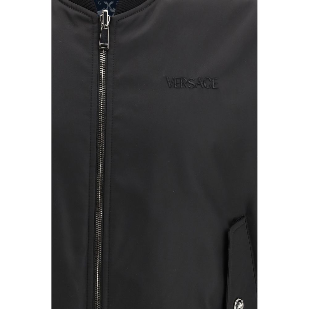 Bomber Versace in poliammide nero