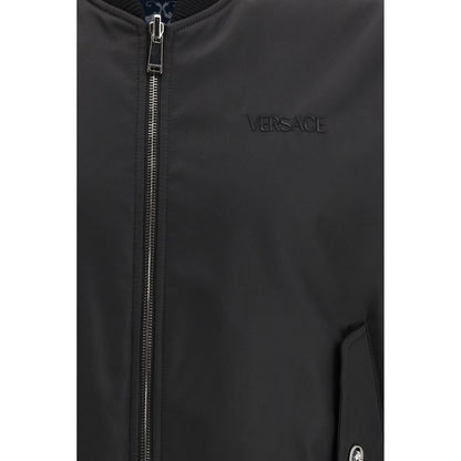 Bomber Versace in poliammide nero