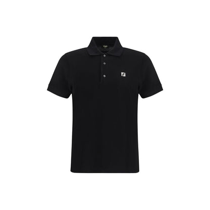 Polo Fendi en coton noir