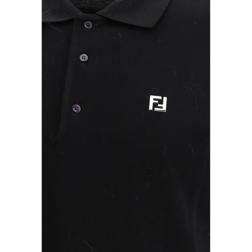 Polo Fendi en coton noir