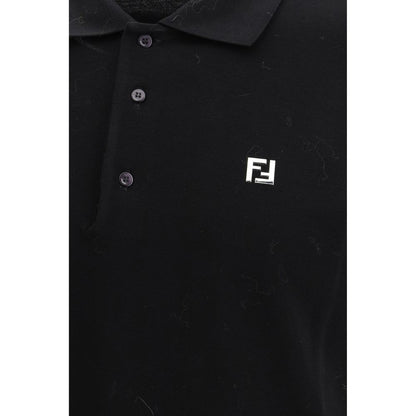 Polo Fendi en coton noir
