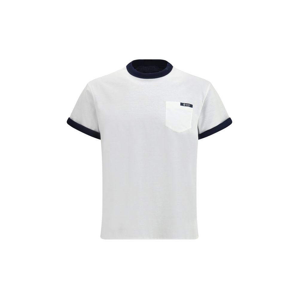 T-shirt bianca in cotone Prada