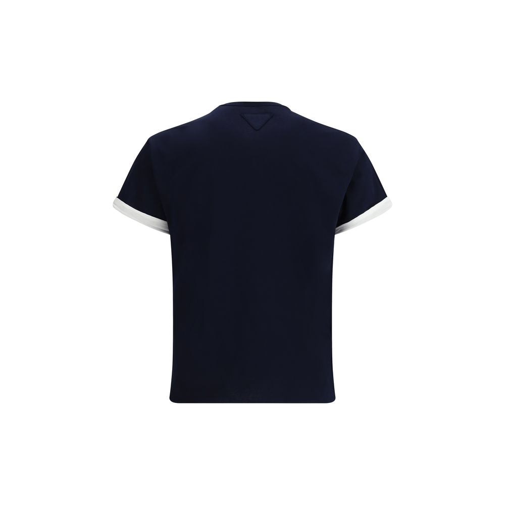 T-shirt bianca in cotone Prada