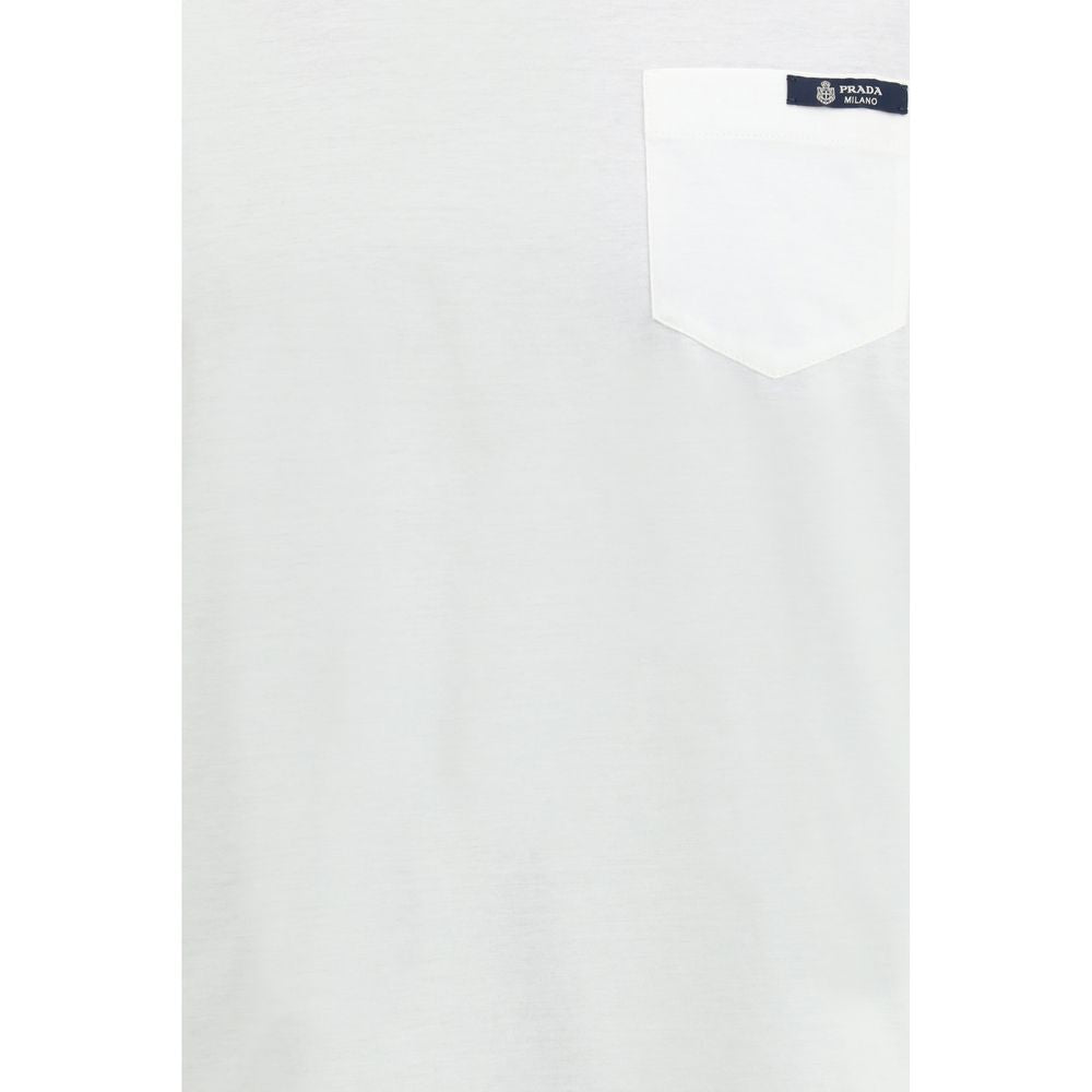 T-shirt bianca in cotone Prada