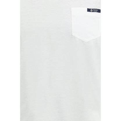 T-shirt bianca in cotone Prada