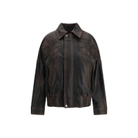 Bomber in viscosa marrone Golden Goose