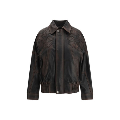 Bomber in viscosa marrone Golden Goose