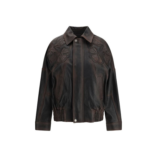 Bomber in viscosa marrone Golden Goose