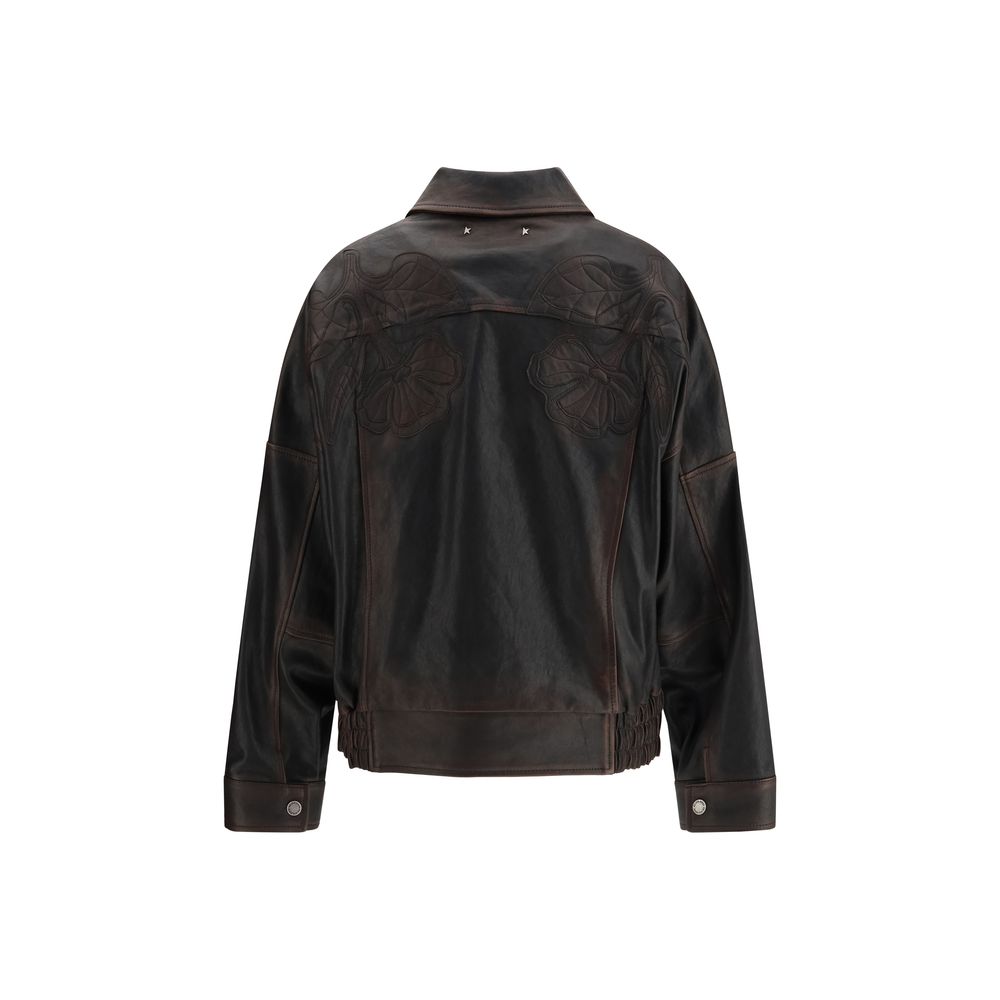 Bomber in viscosa marrone Golden Goose