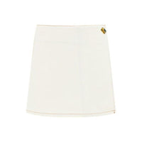 Minigonna in cotone bianco Ganni