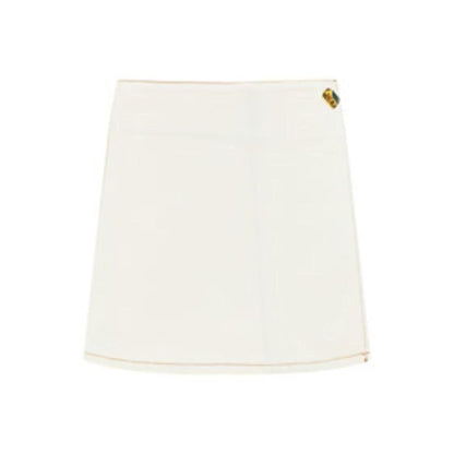 Minigonna in cotone bianco Ganni