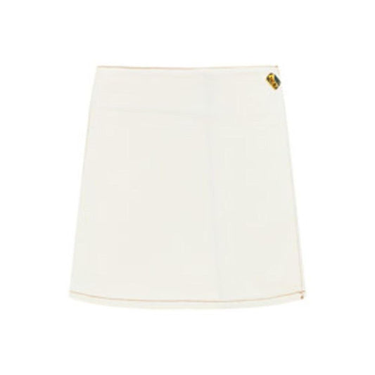 Minigonna in cotone bianco Ganni