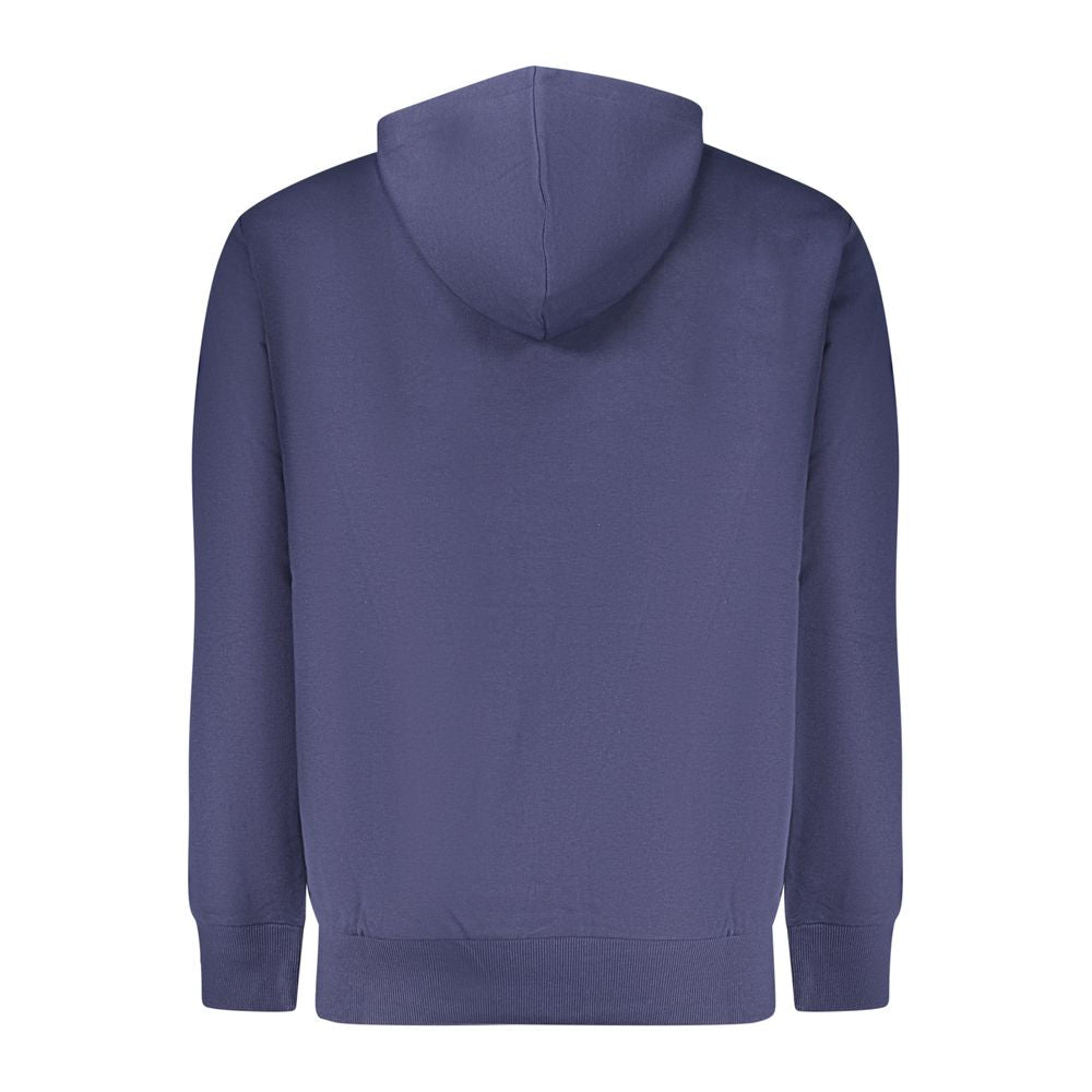 Felpa con cappuccio da uomo in cotone blu Fila