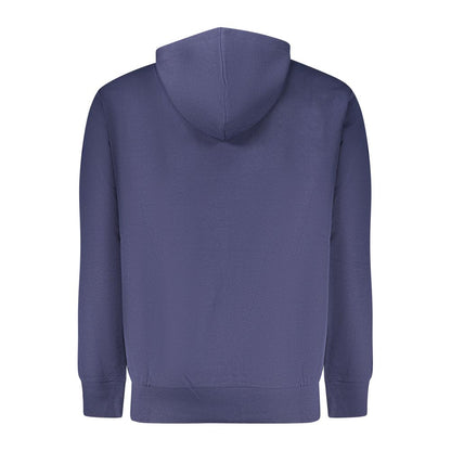 Felpa con cappuccio da uomo in cotone blu Fila