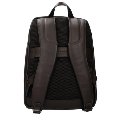 Piquadro Zaino in pelle marrone