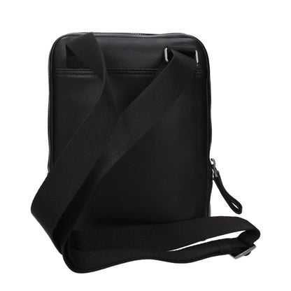 Borsa a tracolla in pelle nera Piquadro