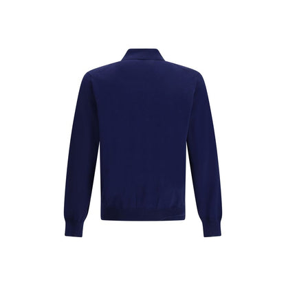 Polo bleu en coton Tom Ford