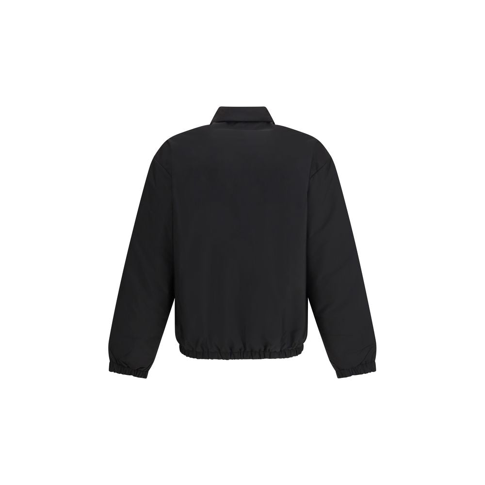 Giacca lunga Prada in poliammide riciclato nero