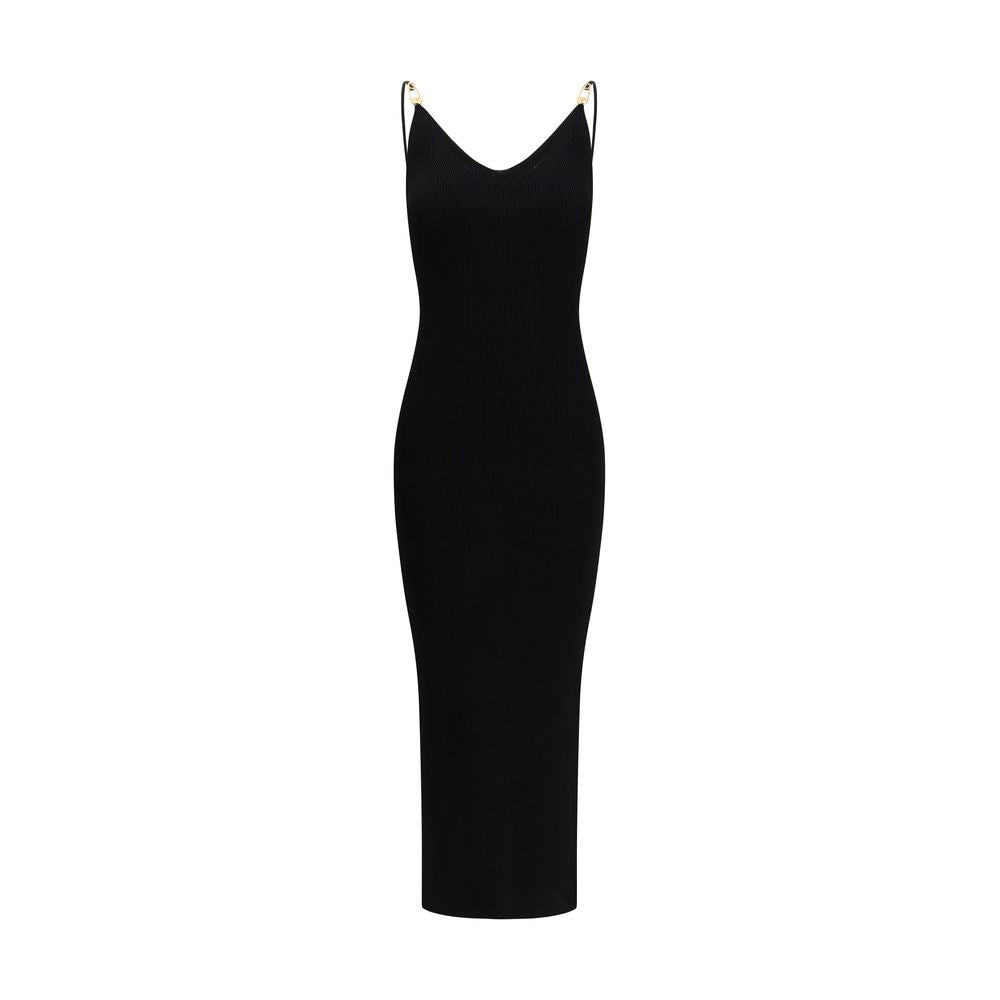 Abito casual in viscosa nera Versace