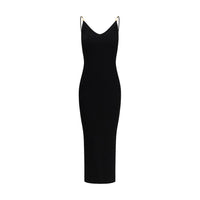 Abito casual in viscosa nera Versace