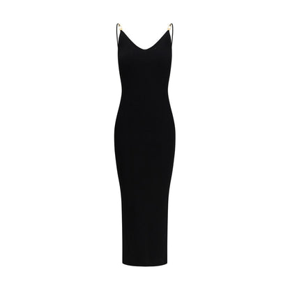 Abito casual in viscosa nera Versace