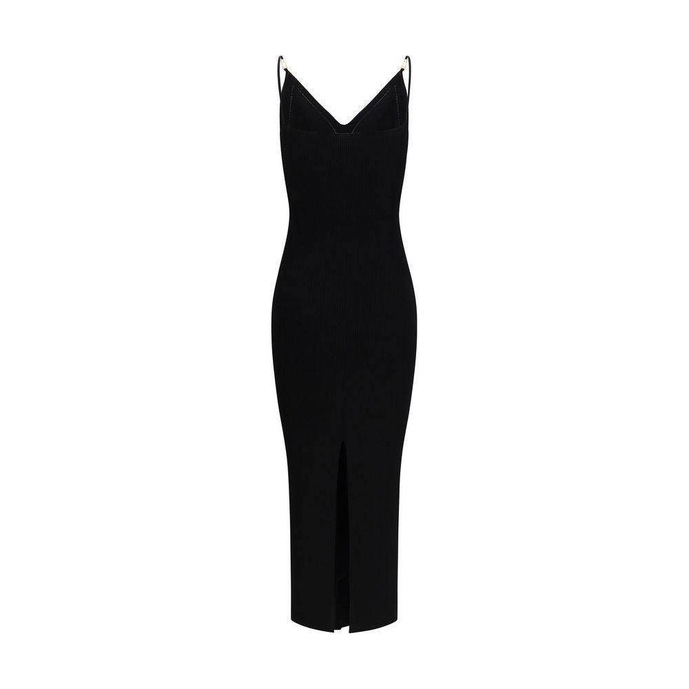 Abito casual in viscosa nera Versace
