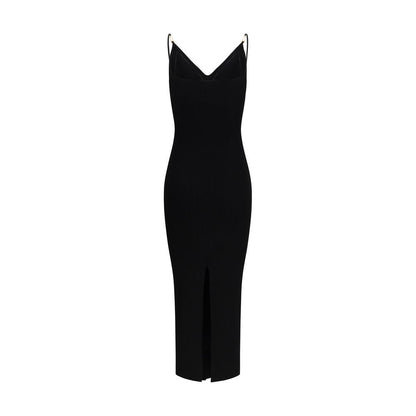 Abito casual in viscosa nera Versace