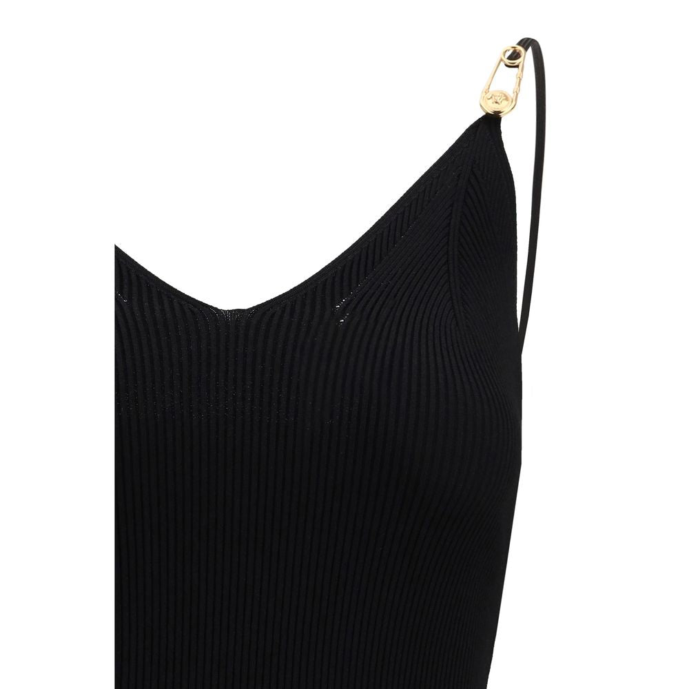 Abito casual in viscosa nera Versace