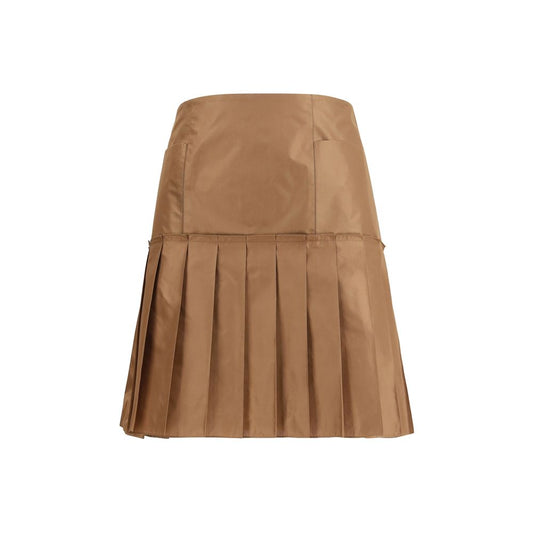 Minigonna in seta marrone Fendi
