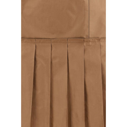 Minigonna in seta marrone Fendi