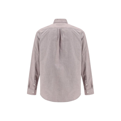 Chemise en coton bordeaux Fendi