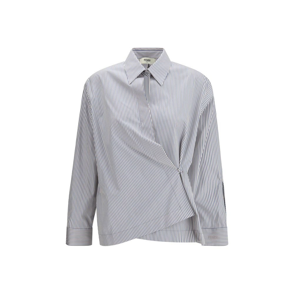 Camicia in cotone multicolore Fendi