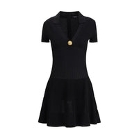 Abito casual in viscosa nera Balmain