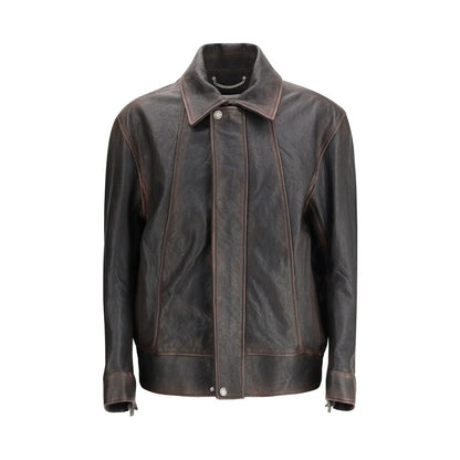 Golden Goose Bomber in pelle di capra marrone