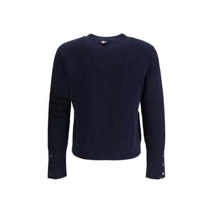 Cardigan Thom Browne in cotone blu
